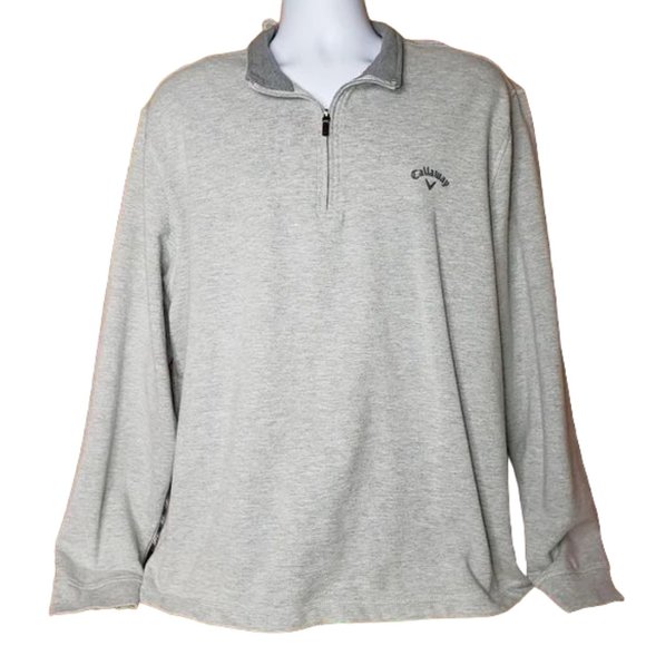 Callaway Other - CALLAWAY MEN'S QUARTER ZIP LONG SLEEVE GRAY SHIRT SIZE XL